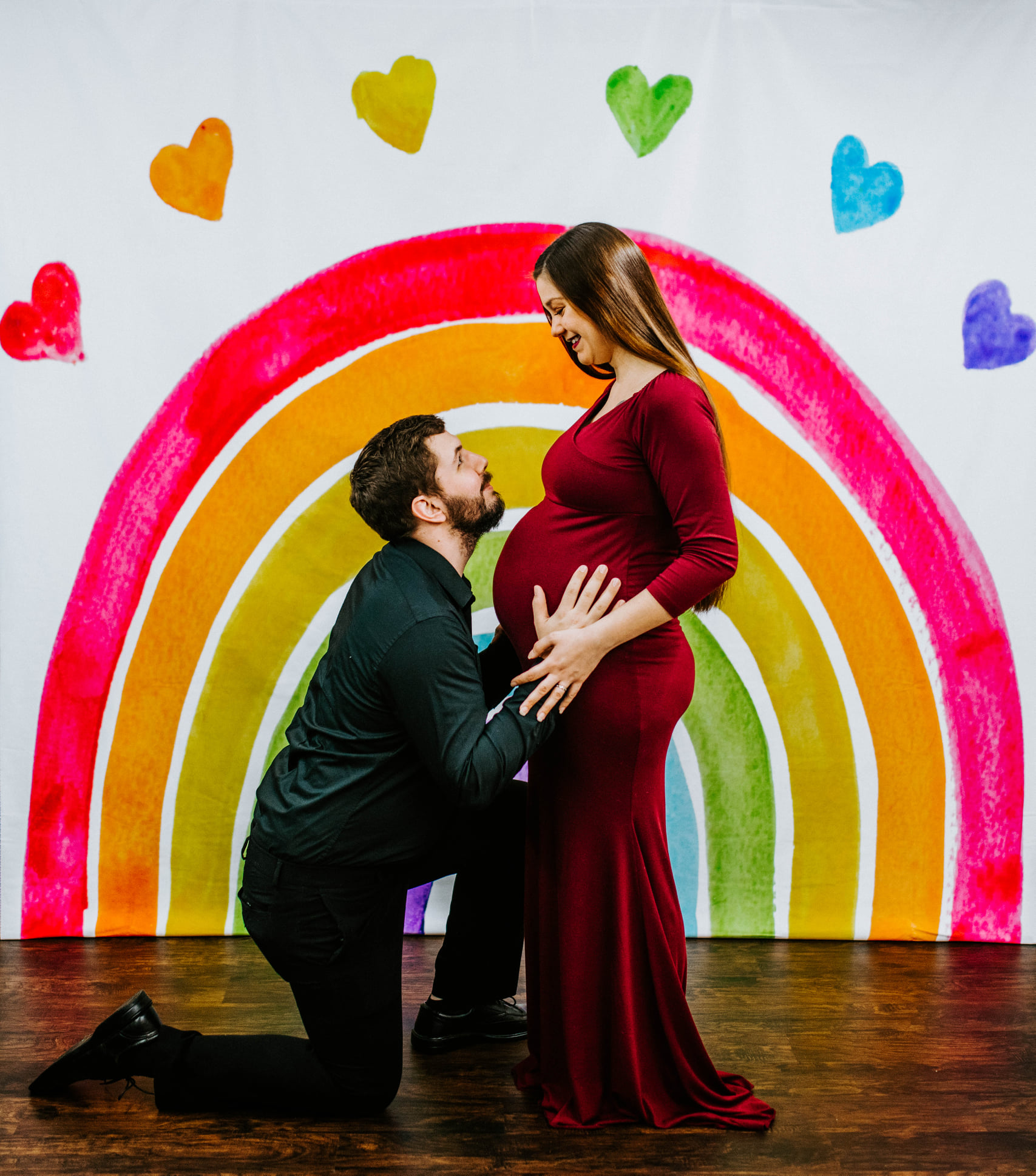 Kate aquarelle arc-en-fond conçu par Mandy Ringe - Kate Backdrop FR