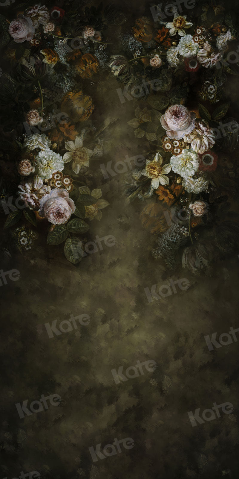 Kate Balayage Vintage Fleurs Boudoir Toile de Fond pour la Photographie