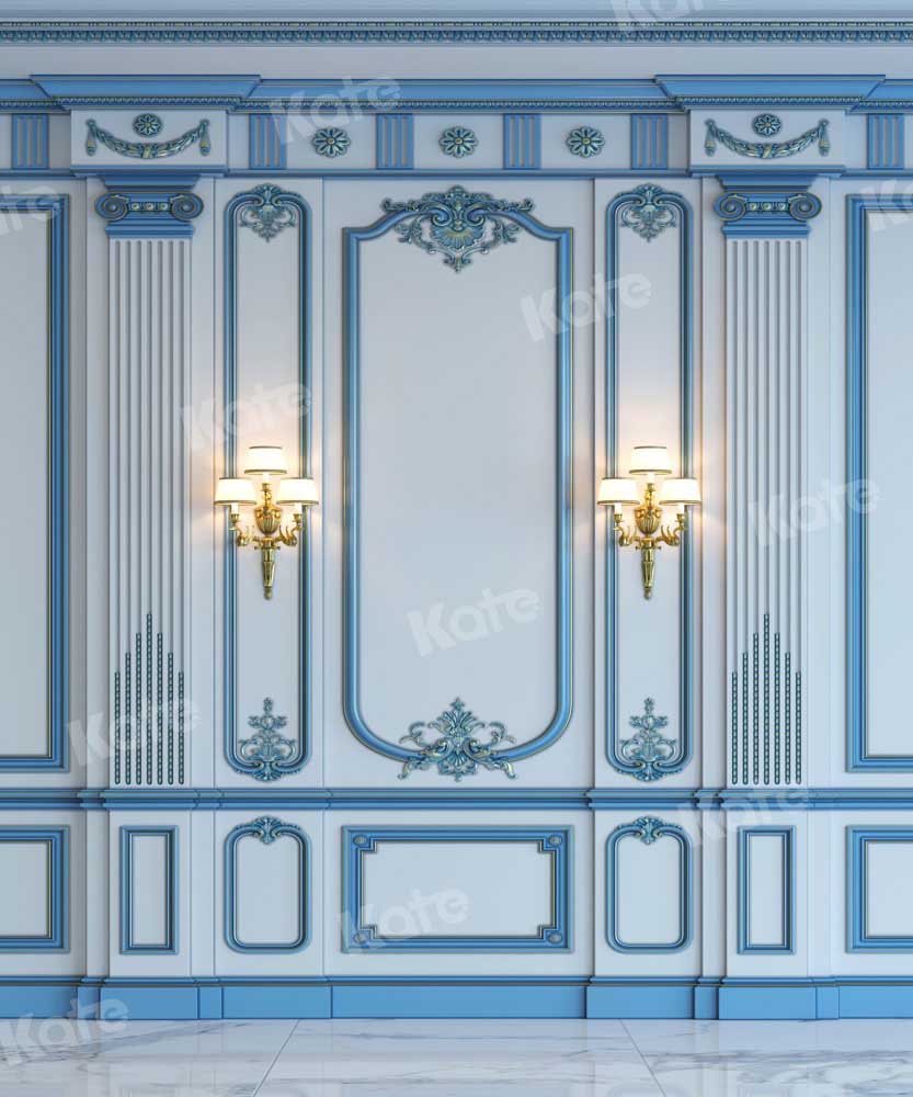 Kate Toile de fond de mariage mur bleu rétro pour la photographie - Kate Backdrop FR