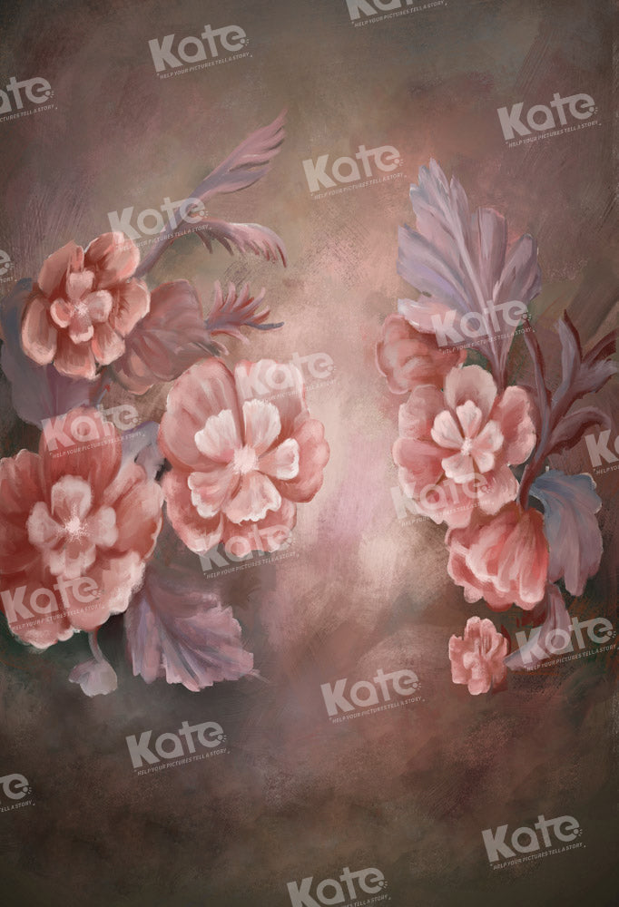 Kate Beaux-arts Fleurs Rose Classique Toile de fond Conçu par GQ
