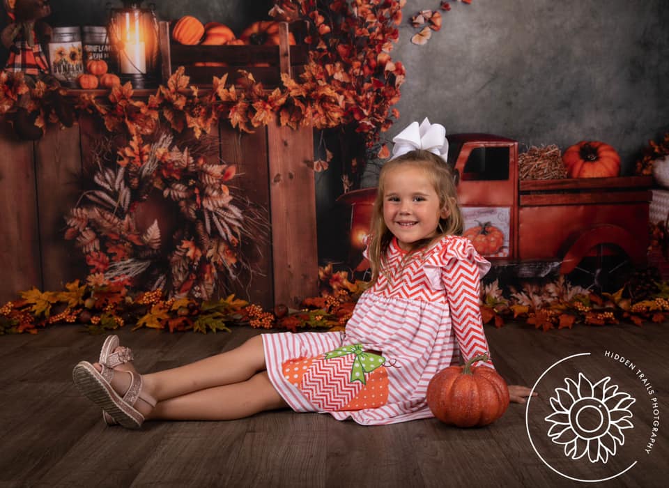 Kate Marché Automne Halloween Camion Toile de fond conçu par Rose Abbas - Kate Backdrop FR