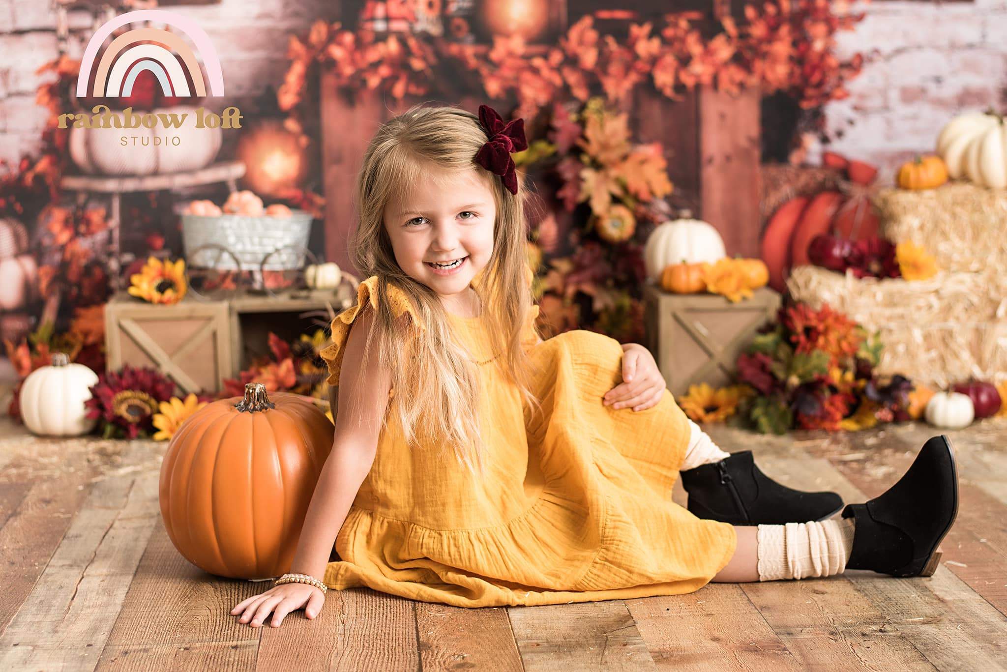 Kate Halloween Citrouille Automne Toile de fond conçu par Rose Abbas - Kate Backdrop FR