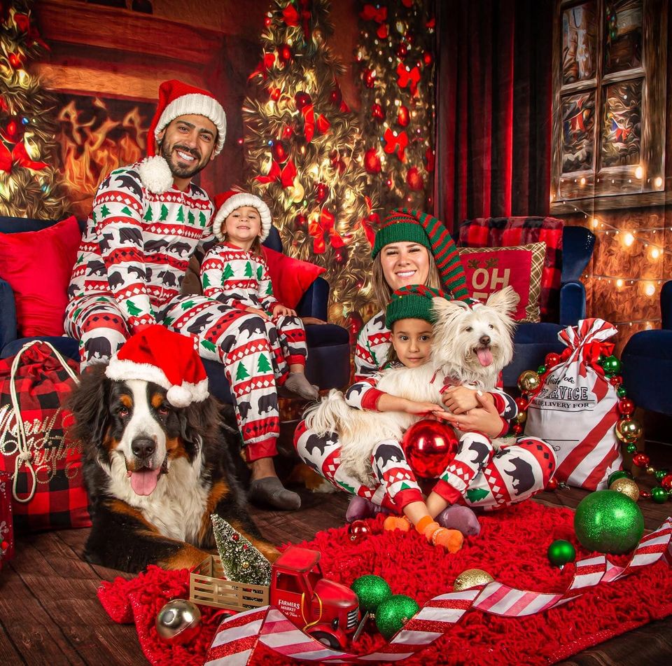 Kate Hiver Cheminée Sapin de Noël Ensemble de chambre (8pix8pi&10pix8pi&8pix10pi) - Kate Backdrop FR