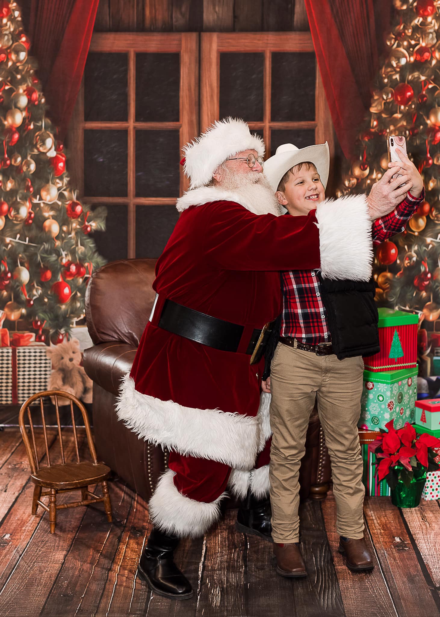 Kate Porte Noël Hiver Nuit Toile de fond pour la photographie - Kate Backdrop FR