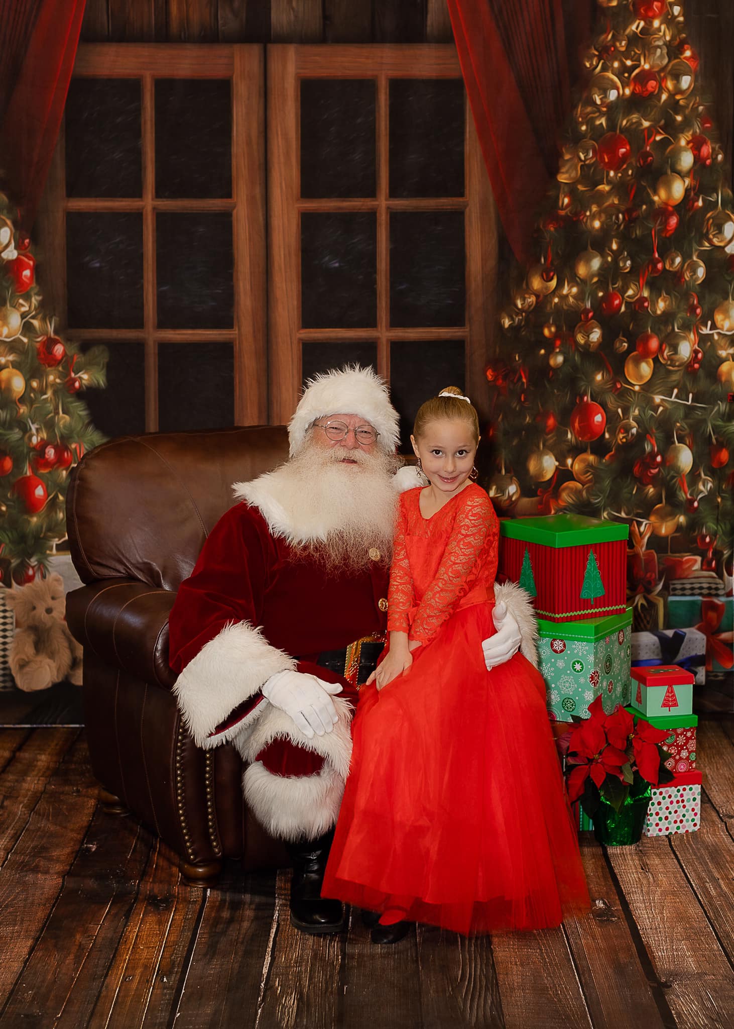 Kate Porte Noël Hiver Nuit Toile de fond pour la photographie - Kate Backdrop FR