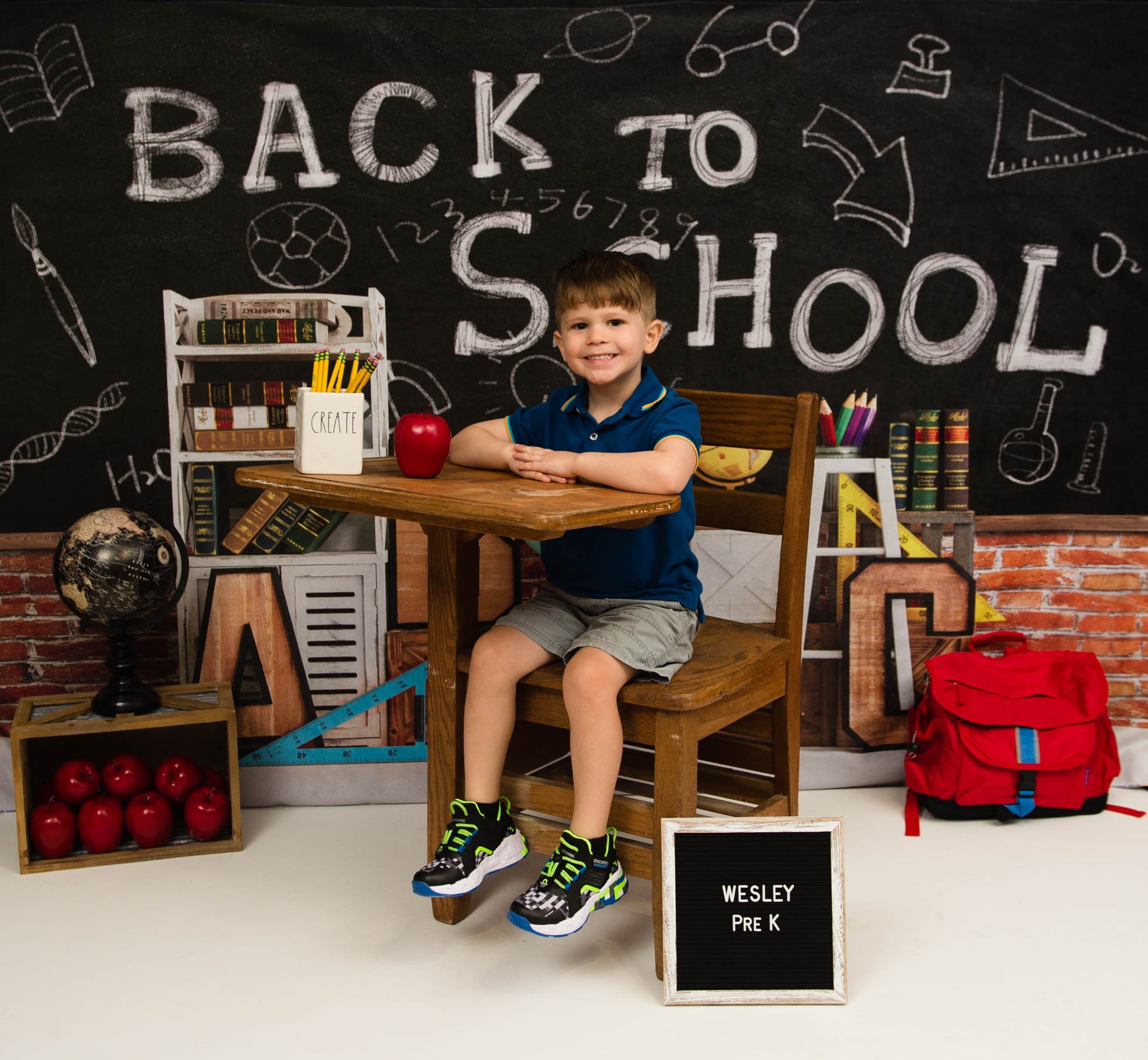 Kate Retour à l'école ABC Tableau noir Toile de fond conçue par emetselch - Kate Backdrop FR