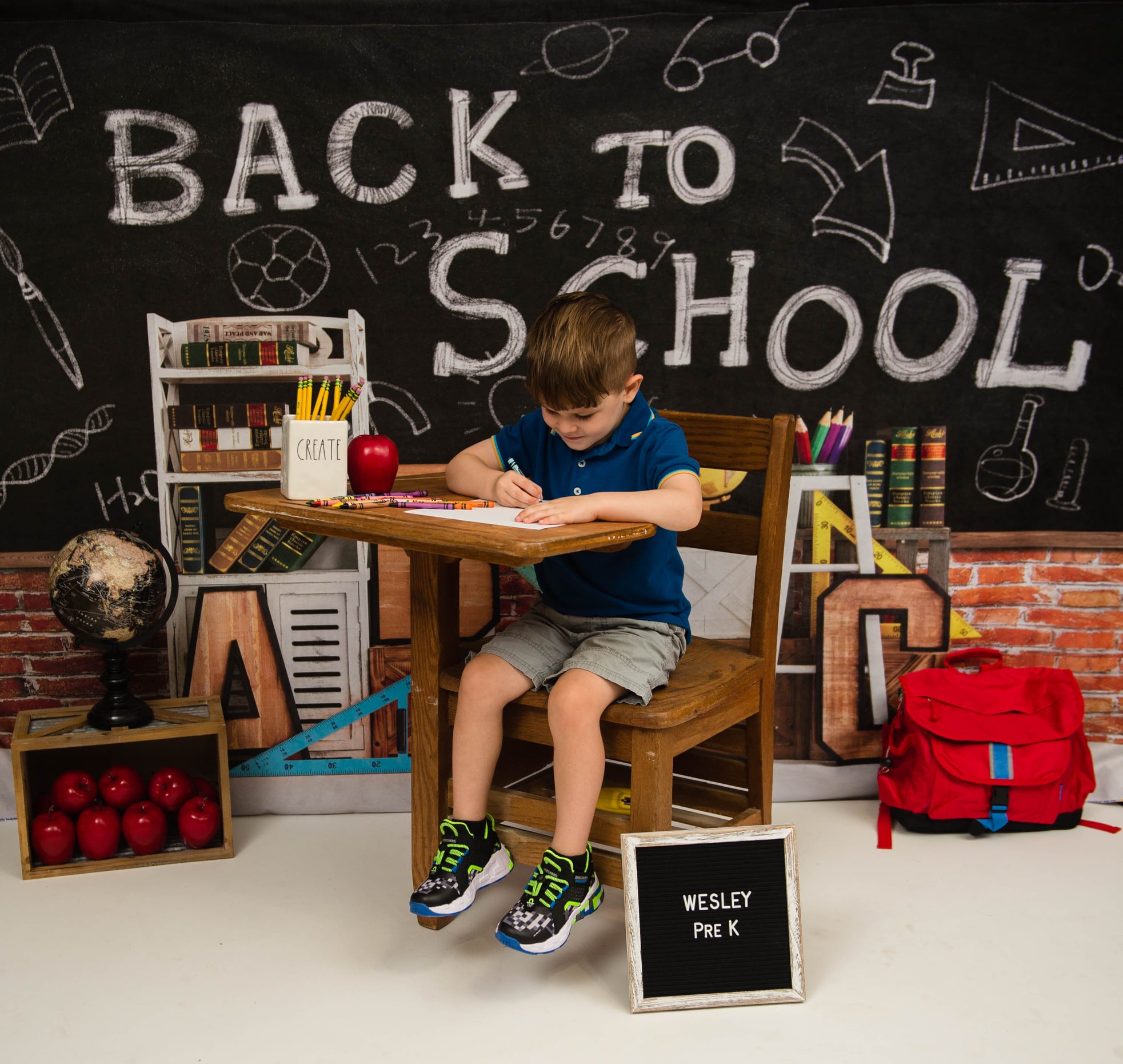 Kate Retour à l'école ABC Tableau noir Toile de fond conçue par emetselch - Kate Backdrop FR