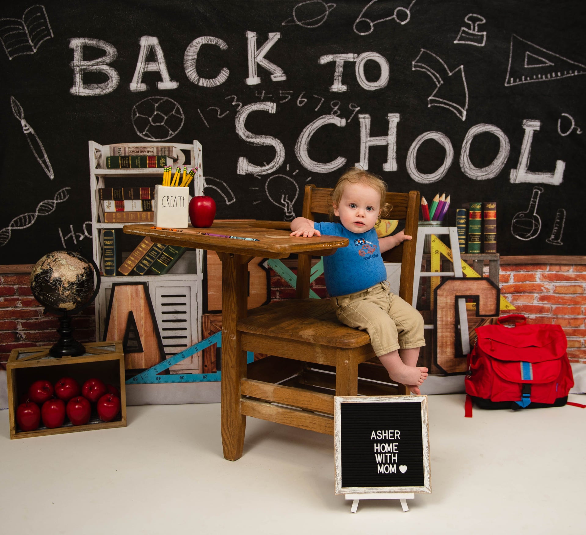 Kate Retour à l'école ABC Tableau noir Toile de fond conçue par emetselch - Kate Backdrop FR