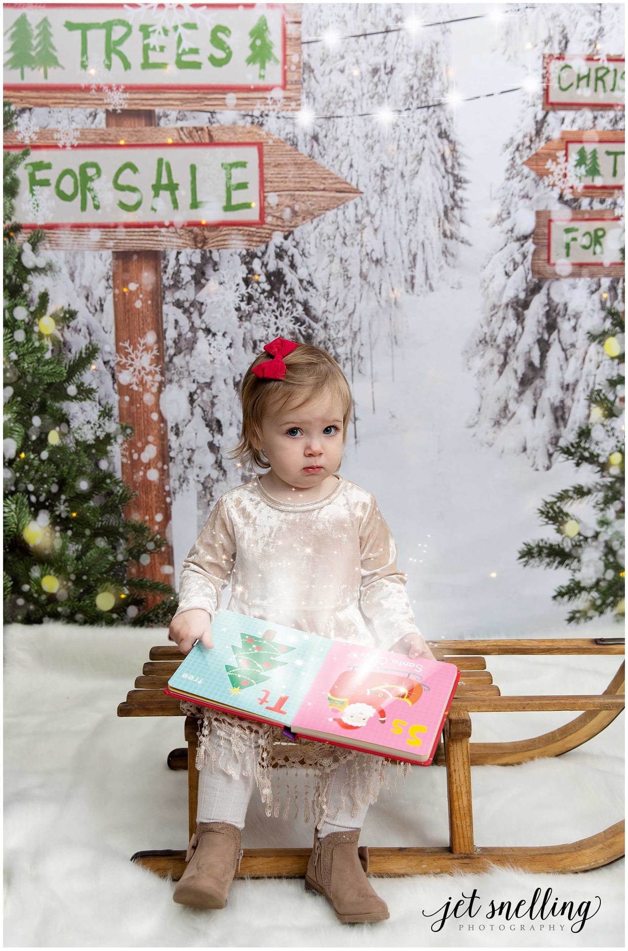 Kate Neige Arbre Noël Hiver Toile de fond conçue par Chain Photography - Kate Backdrop FR