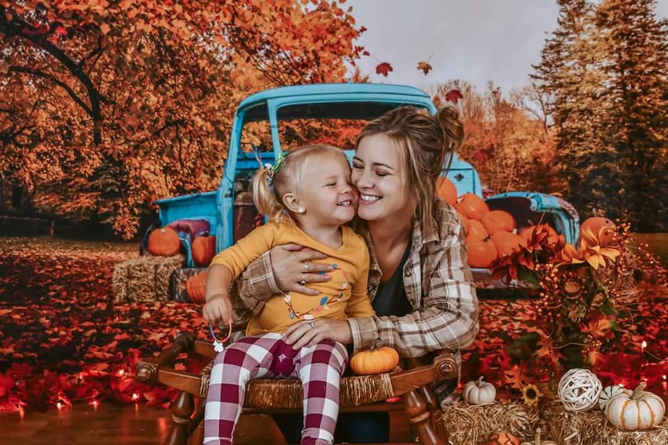Kate Forêt Voiture de citrouille Automne Toile de fond pour la photographie - Kate Backdrop FR