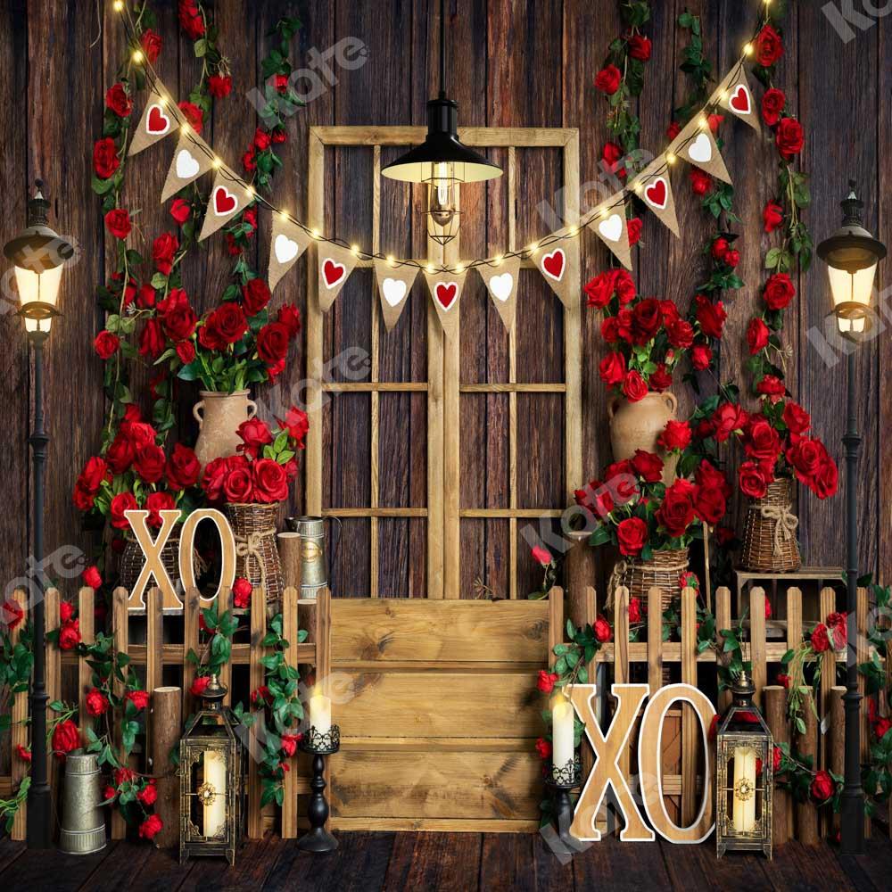 Kate Tableau Rose Manoir Saint-Valentin Toile de fond conçue par Emetselch - Kate Backdrop FR