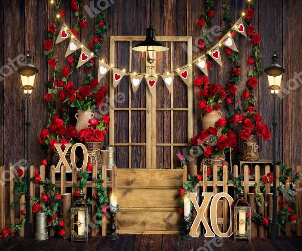 Kate Tableau Rose Manoir Saint-Valentin Toile de fond conçue par Emetselch - Kate Backdrop FR