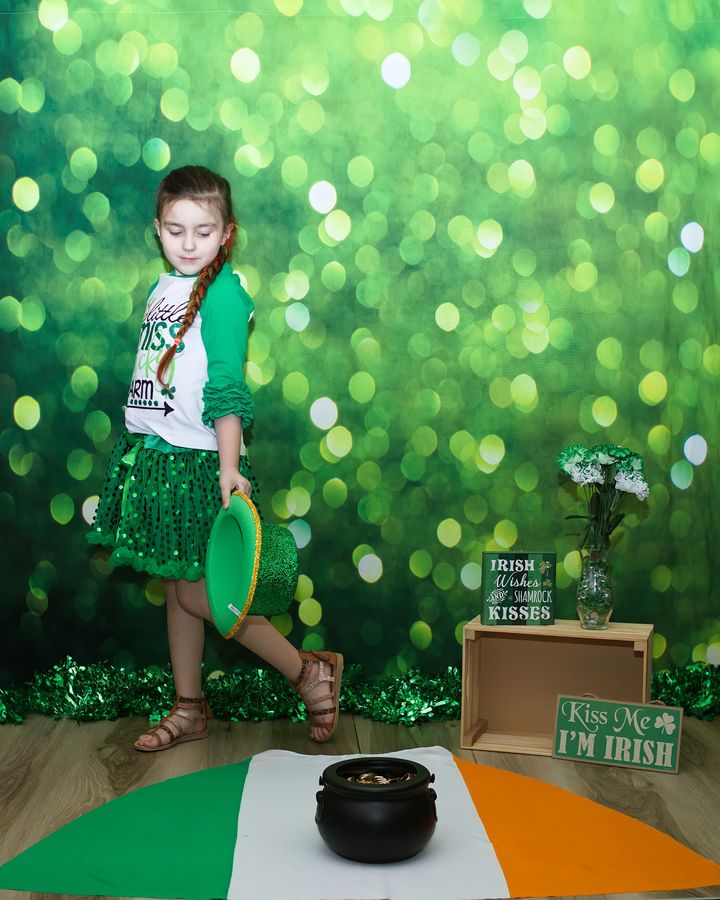 Kate Vert Bokeh Printemps Fête Toile de fond pour la photographie - Kate Backdrop FR