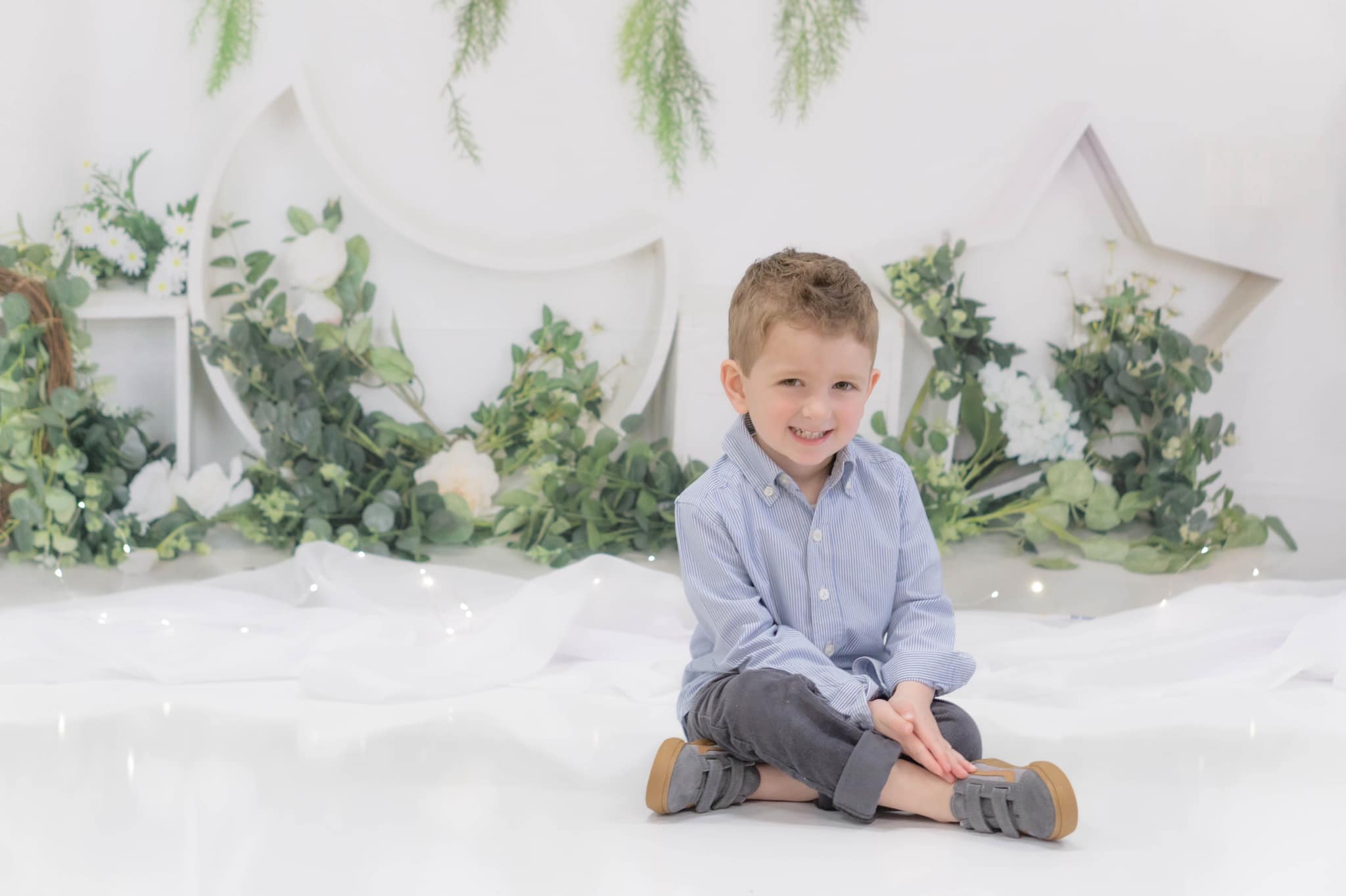 Kate Été Plantes Vert Printemps Blanc Toile de fond pour la photographie - Kate Backdrop FR