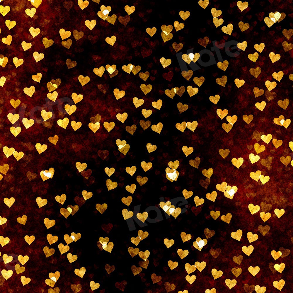 Kate Coeur Doré Nouvel an Saint-Valentin Toile de fond pour la photographie - Kate Backdrop FR