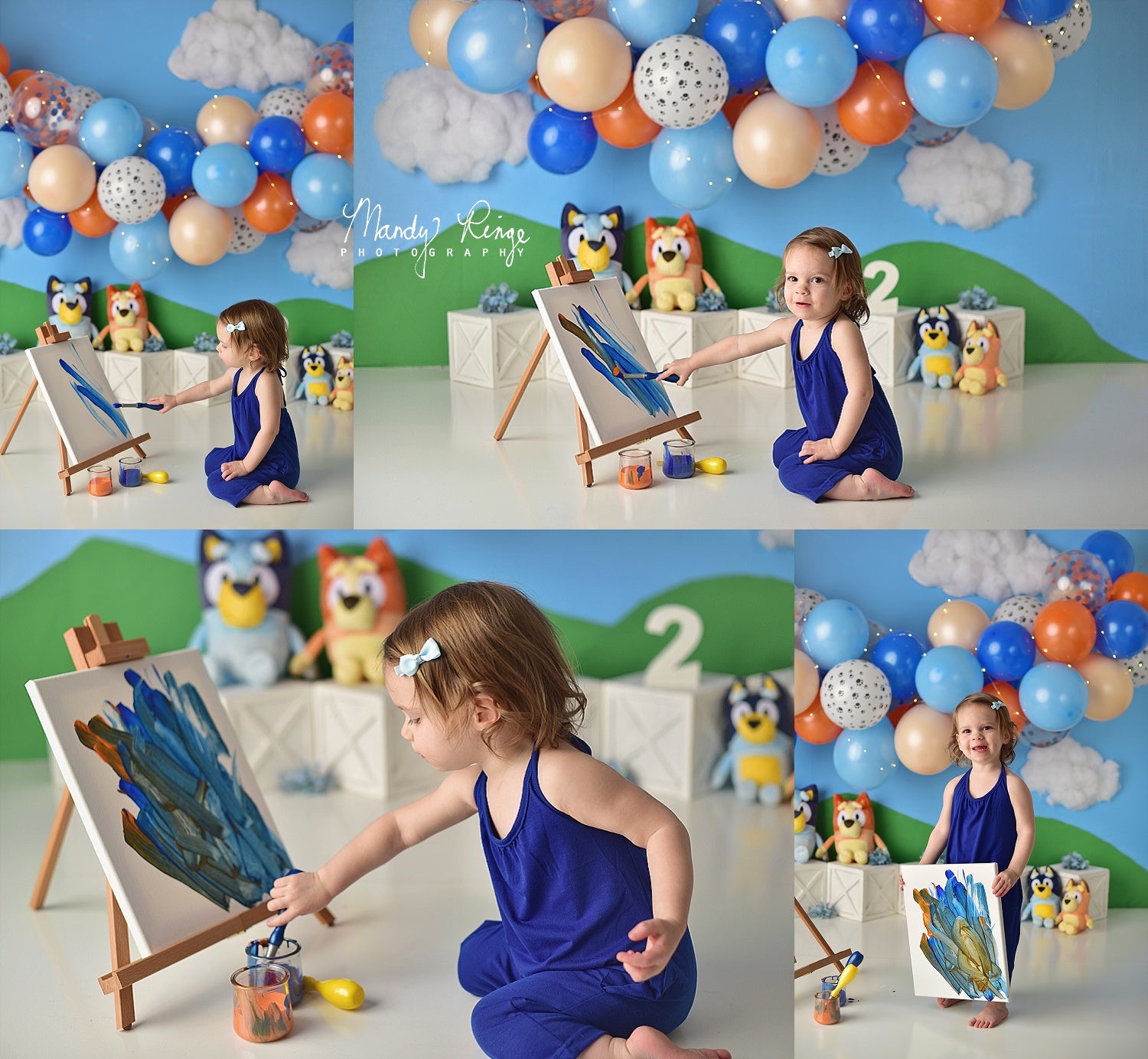 Kate Anniversaire Chien Bleu Toile de fond conçue par Mandy Ringe