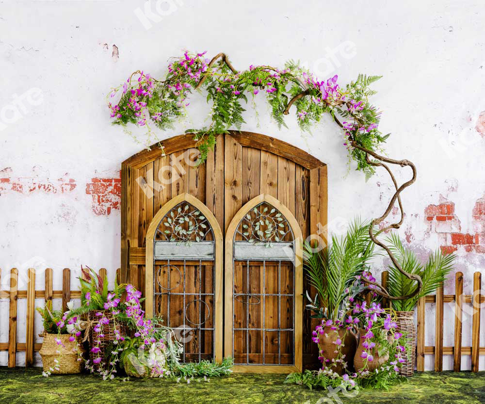 Kate Porte Jardin Fleurs Glycine Toile de fond conçue par Uta Mueller Photographie - Kate Backdrop FR