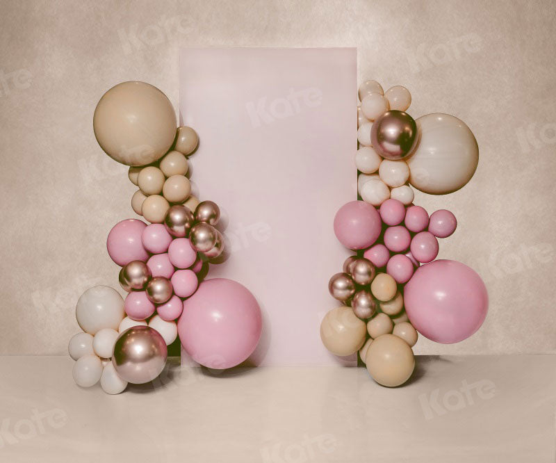 Kate Anniversaire Ballons Rose Toile de fond conçue par Uta Mueller Photographie - Kate Backdrop FR