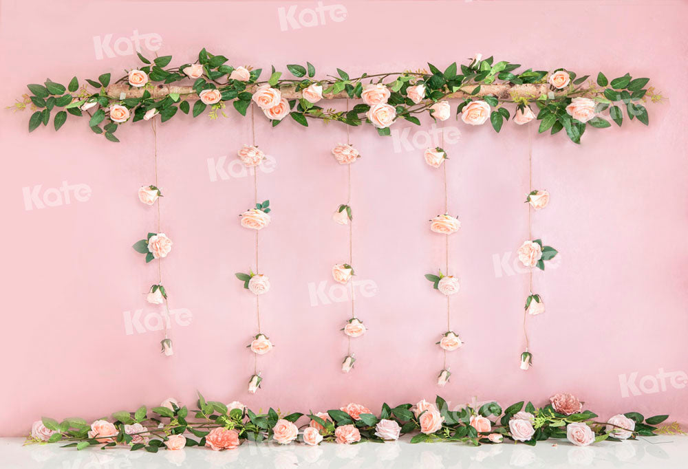 Kate Fleurs Rose Anniversaire Enfant Toile de fond conçu par Emetselch - Kate Backdrop FR