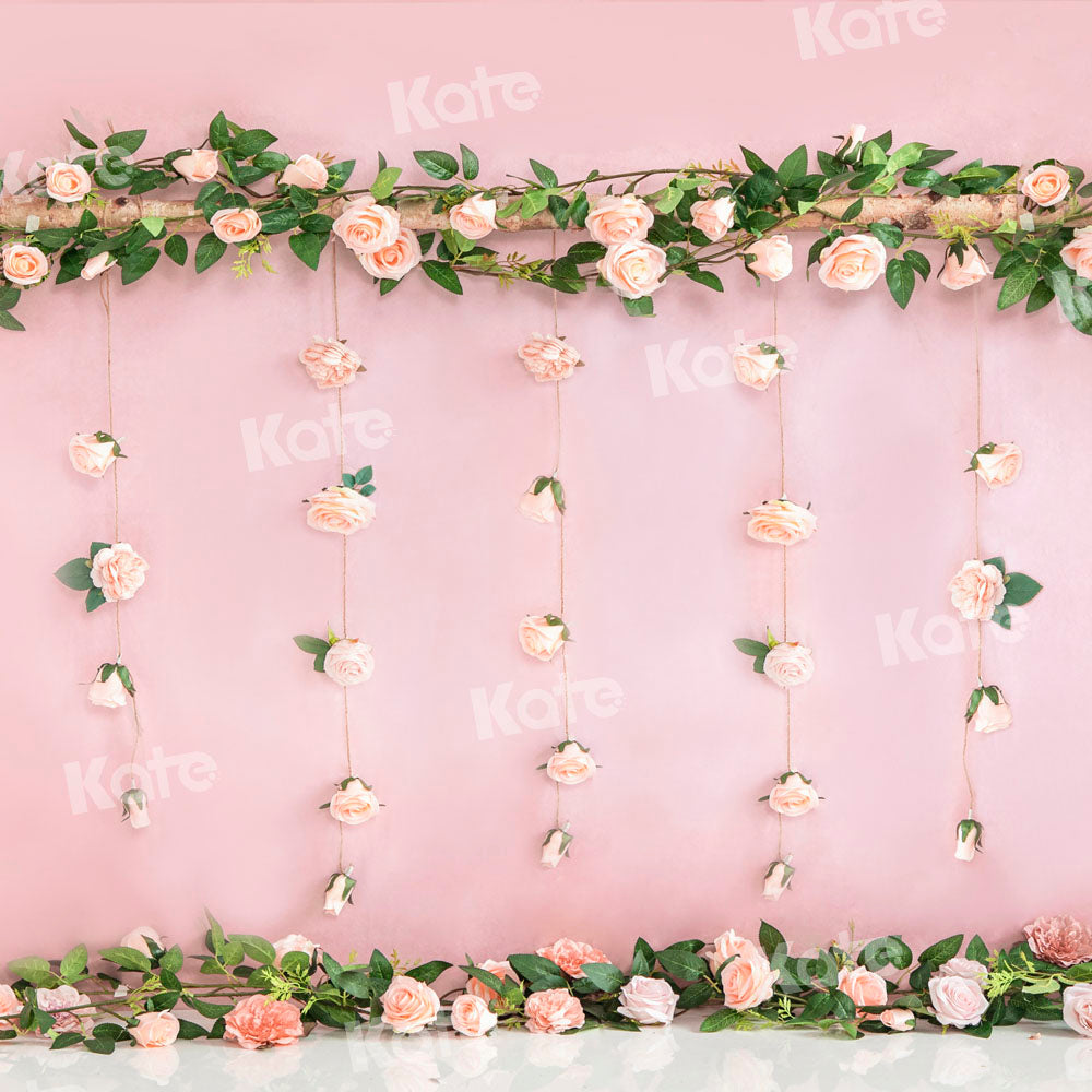 Kate Fleurs Rose Anniversaire Enfant Toile de fond conçu par Emetselch - Kate Backdrop FR
