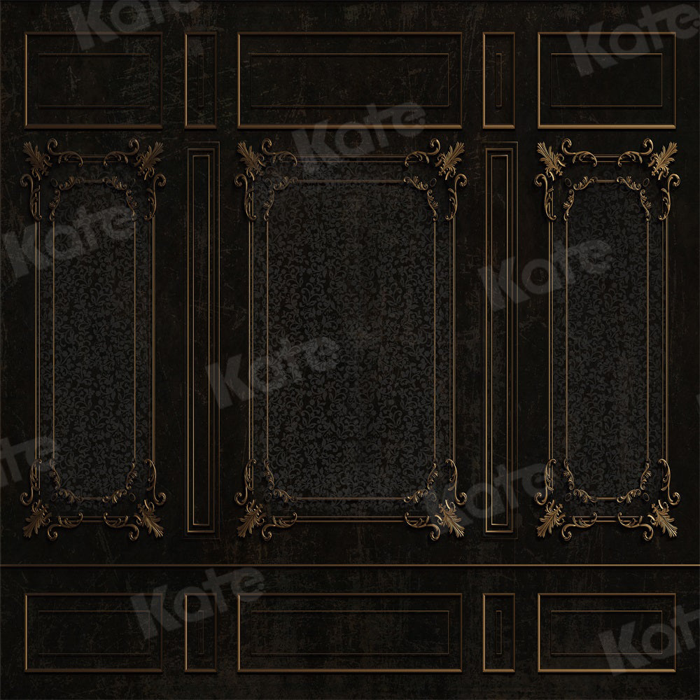 Kate Or Noir Mur Rétro Vintage Toile de fond pour la photographie - Kate Backdrop FR