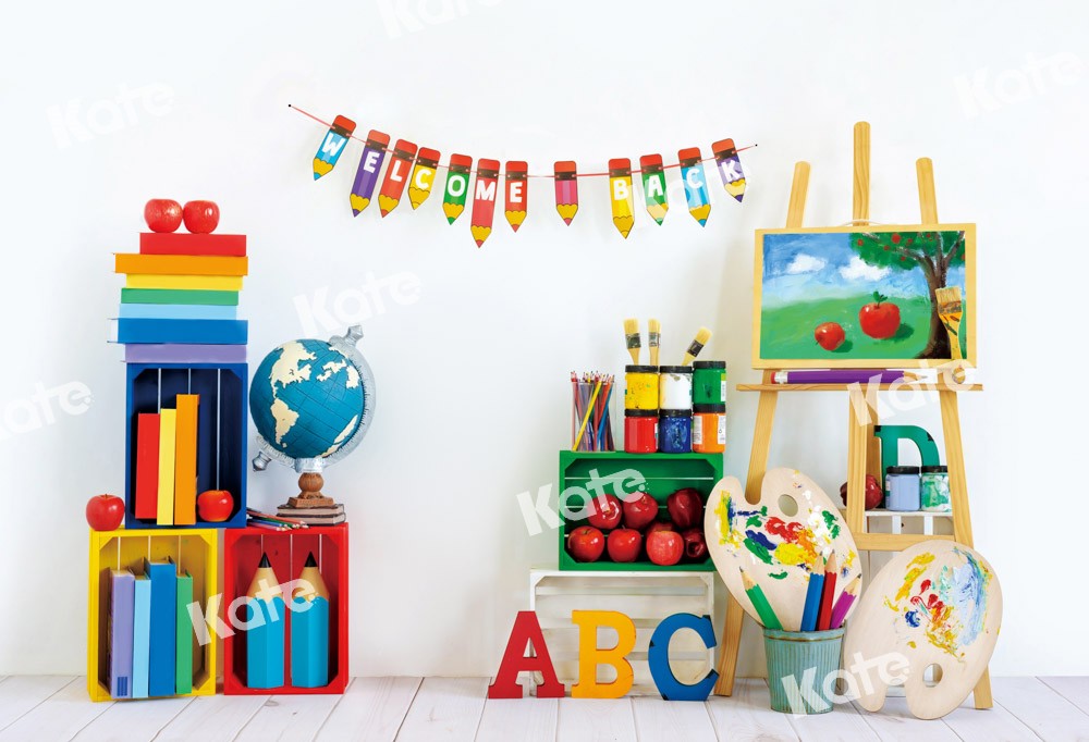 Kate Artiste Retour à l'école Peinture Toile de fond conçu par Emetselch - Kate Backdrop FR
