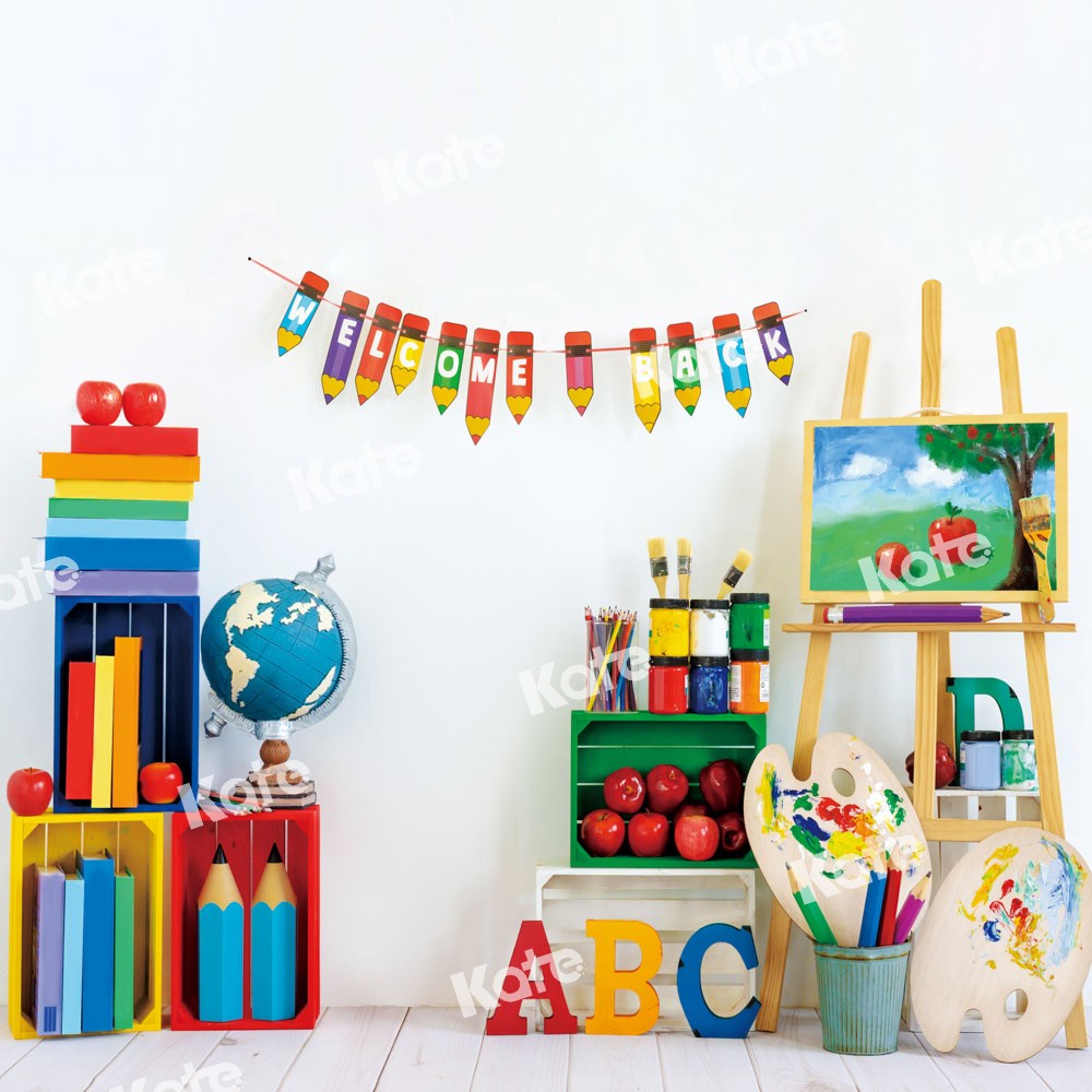 Kate Artiste Retour à l'école Peinture Toile de fond conçu par Emetselch - Kate Backdrop FR