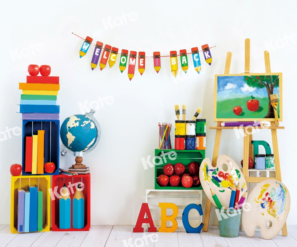 Kate Artiste Retour à l'école Peinture Toile de fond conçu par Emetselch - Kate Backdrop FR