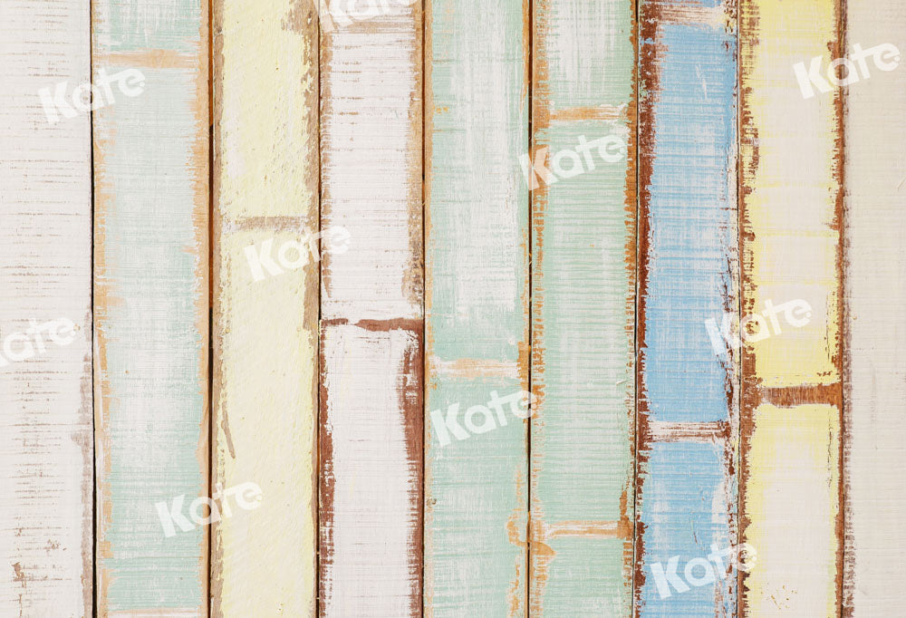 Kate Toile de fond abstraite en bois coloré conçue par Kate Image - Kate Backdrop FR