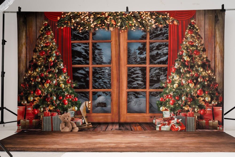 Kate Arbres Fenêtre Noël Toile de fond pour la photographie - Kate Backdrop FR