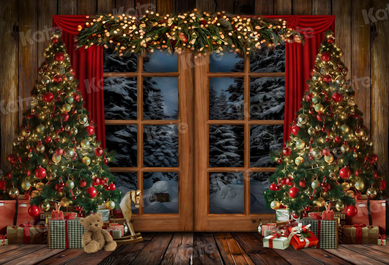 Kate Arbres Fenêtre Noël Toile de fond pour la photographie - Kate Backdrop FR