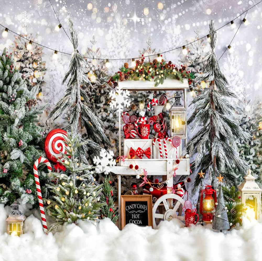 Kate Neige Cacao chaud Noël Hiver Toile de fond Conçu par Chain Photographie - Kate Backdrop FR