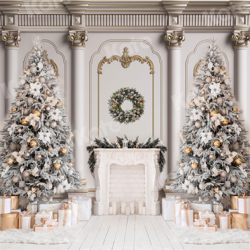 Kate Noël Vintage Mur Arbres Cheminée Toile de Fond pour la photographie - Kate Backdrop FR