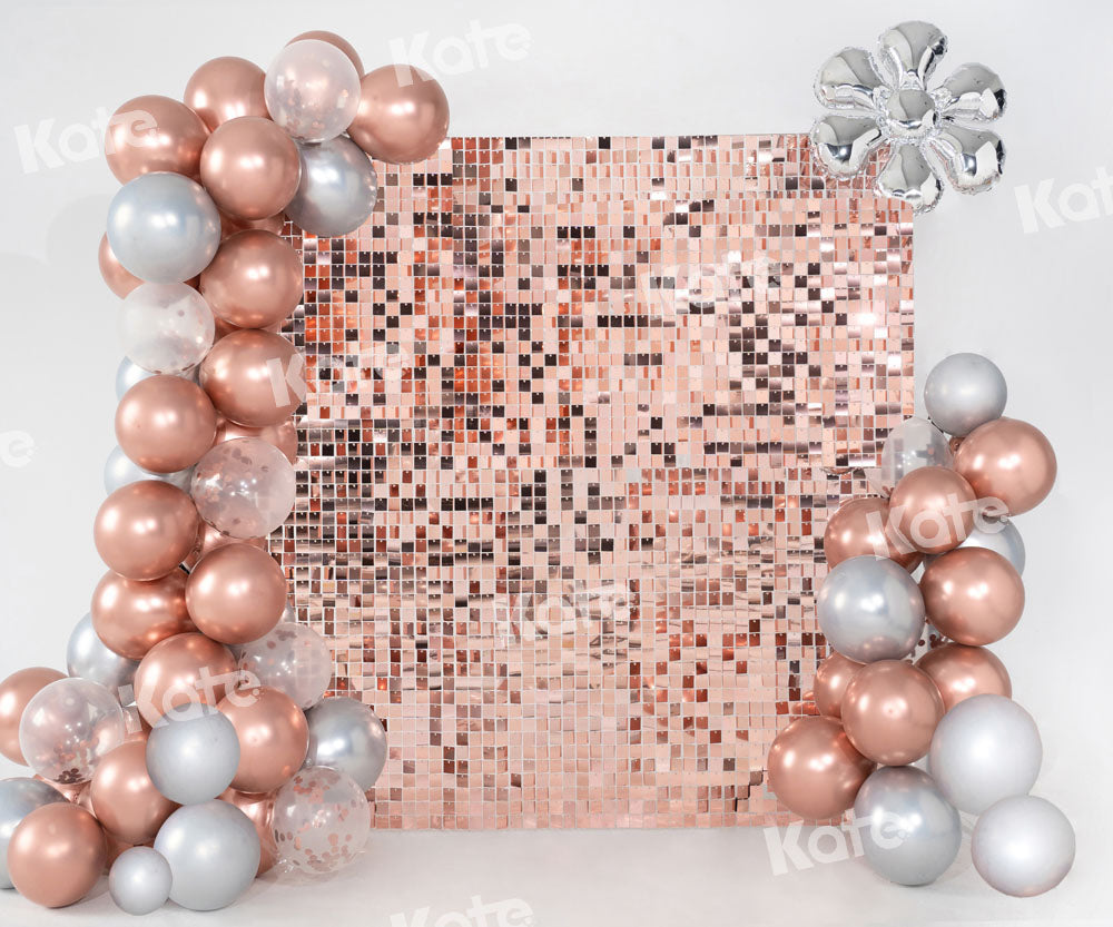 Kate Paillettes Champagne Ballons Fête Anniversaire Toile de fond conçu par Emetselch - Kate Backdrop FR