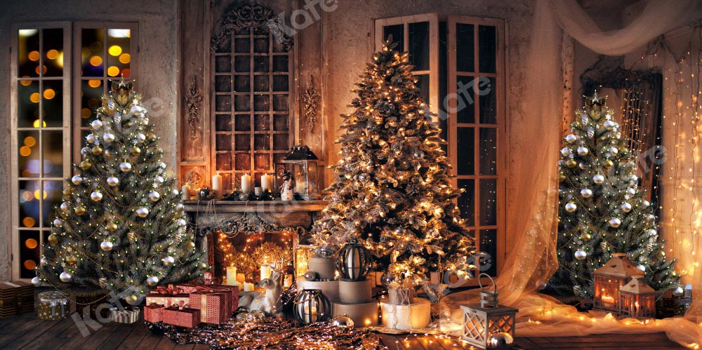 Kate Chambre chaude Arbres de Noël Toile de fond conçue par Chain Photographie - Kate Backdrop FR