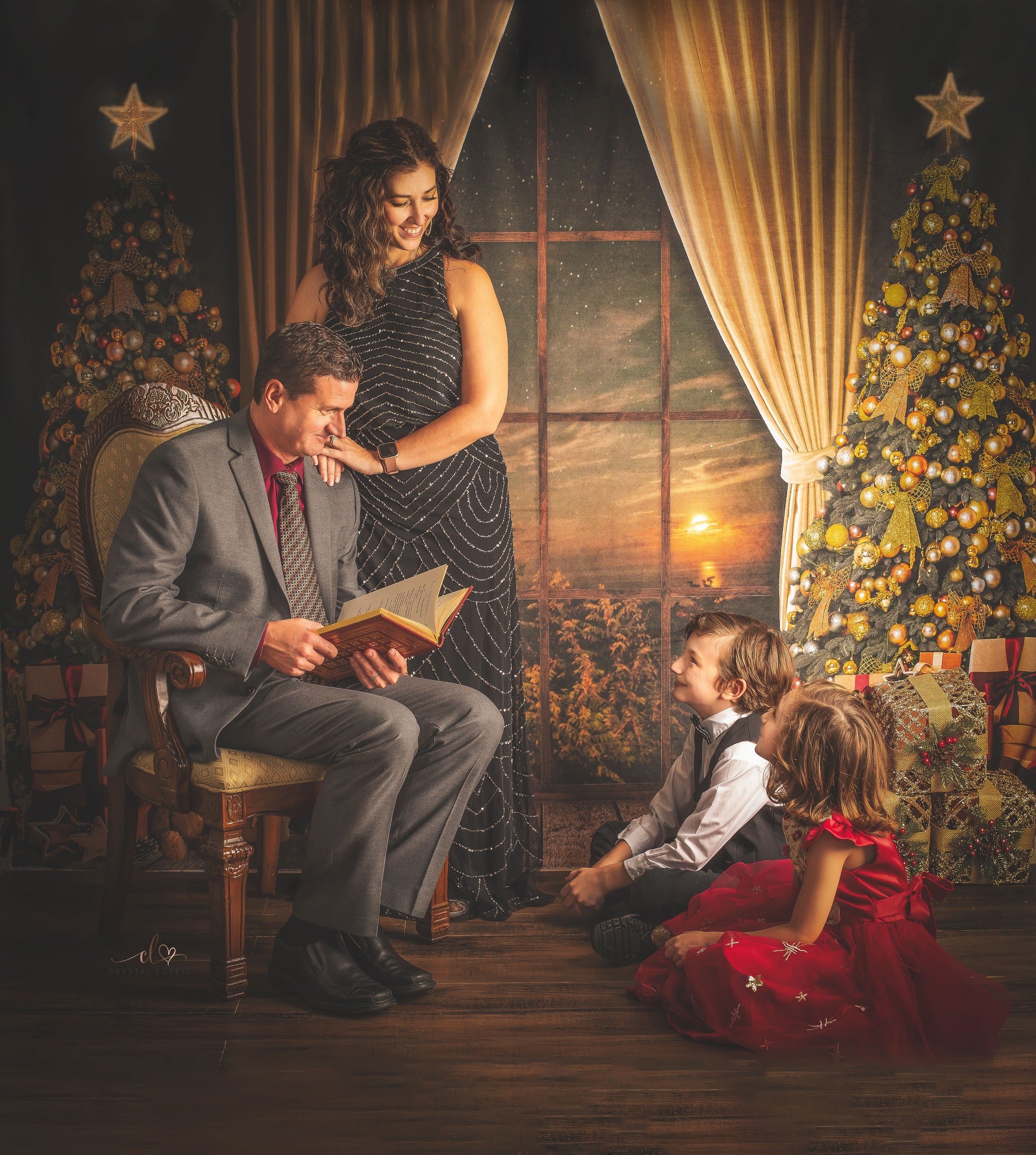 Kate Fenêtre Arbres de Noël Chaud Toile de fond pour la photographie - Kate Backdrop FR