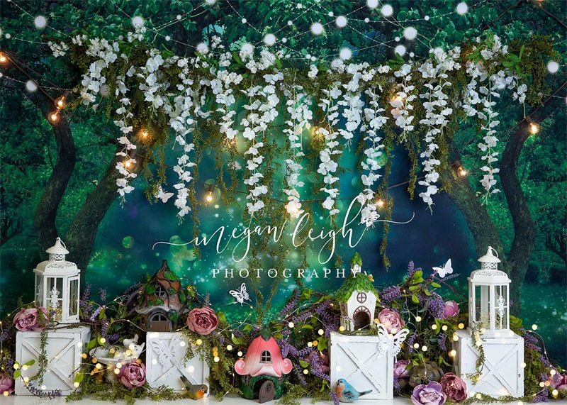 Kate Toile de fond de jardin féerique conçue par Megan Leigh - Kate Backdrop FR