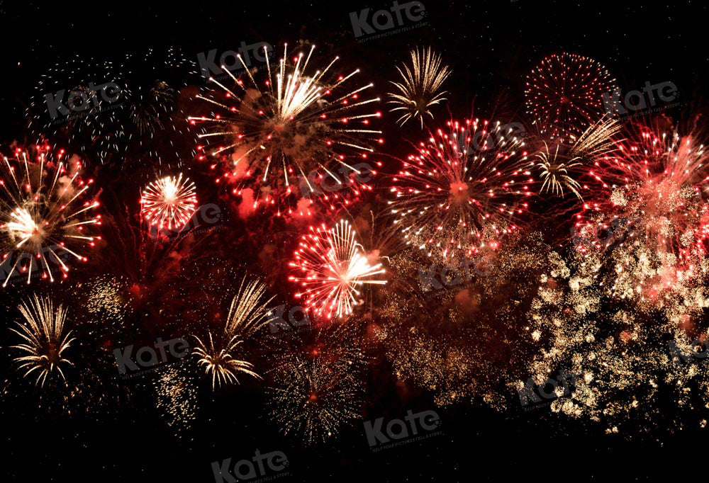 Kate Célébration Feux d'artifice Bonne année Toile de fond conçue par Chain Photographie - Kate Backdrop FR