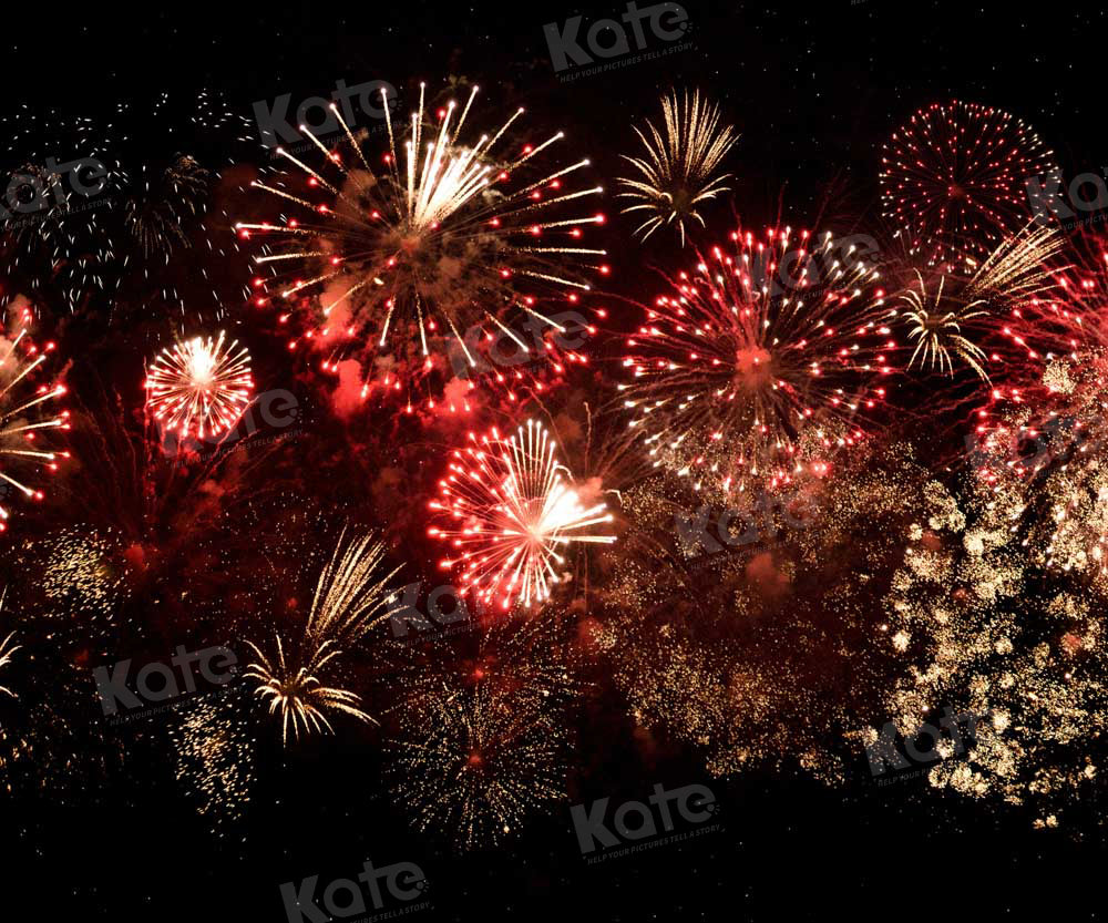 Kate Célébration Feux d'artifice Bonne année Toile de fond conçue par Chain Photographie - Kate Backdrop FR