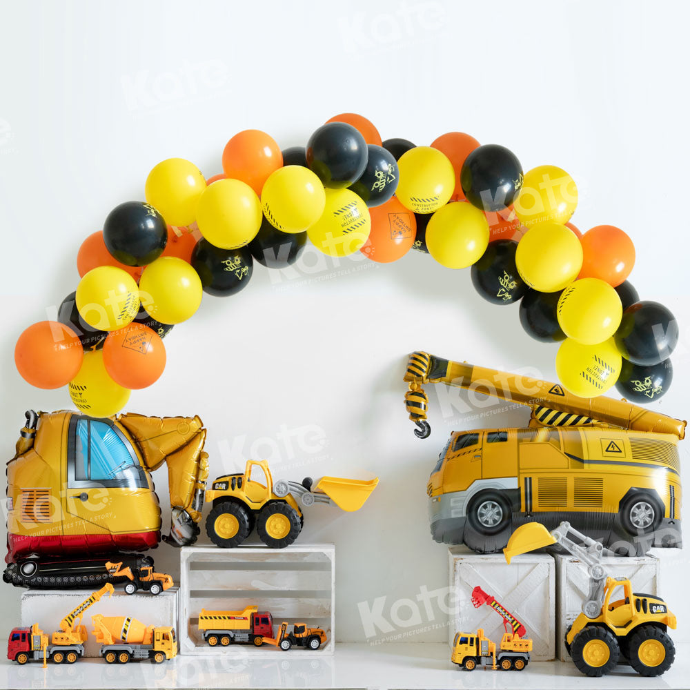 Kate Ballons Excavateur Construction Enfant Toile de fond conçu par Emetselch - Kate Backdrop FR