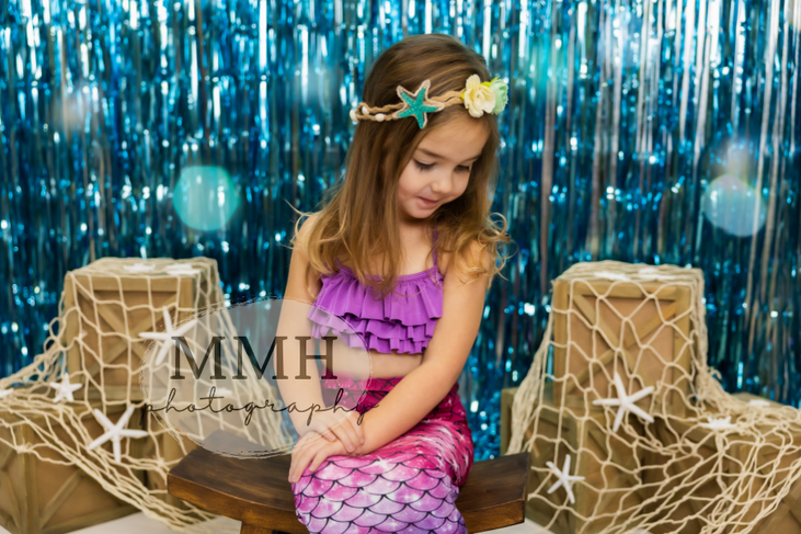 Kate Sous la mer - Toile de fond sous-marine Tinsel Mermaid conçu par Melissa McCraw-Hummer - Kate Backdrop FR