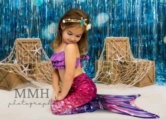 Kate Sous la mer - Toile de fond sous-marine Tinsel Mermaid conçu par Melissa McCraw-Hummer - Kate Backdrop FR
