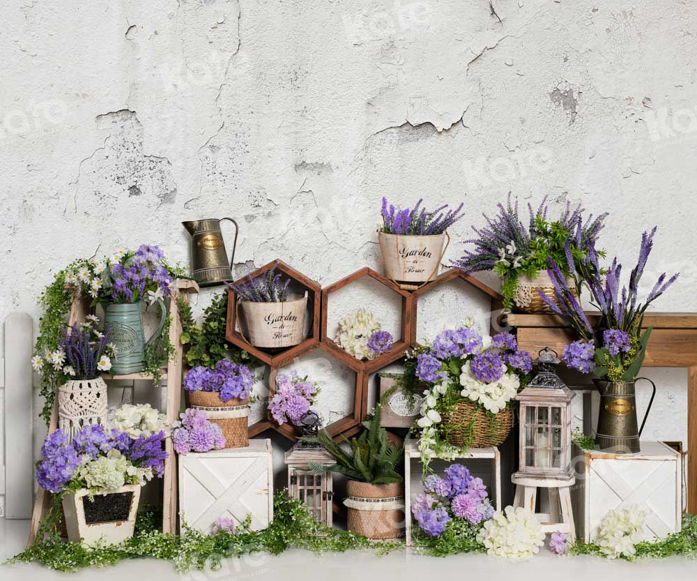 Kate Vieux Mur Lavande Printemps Toile de fond conçu par Emetselch - Kate Backdrop FR