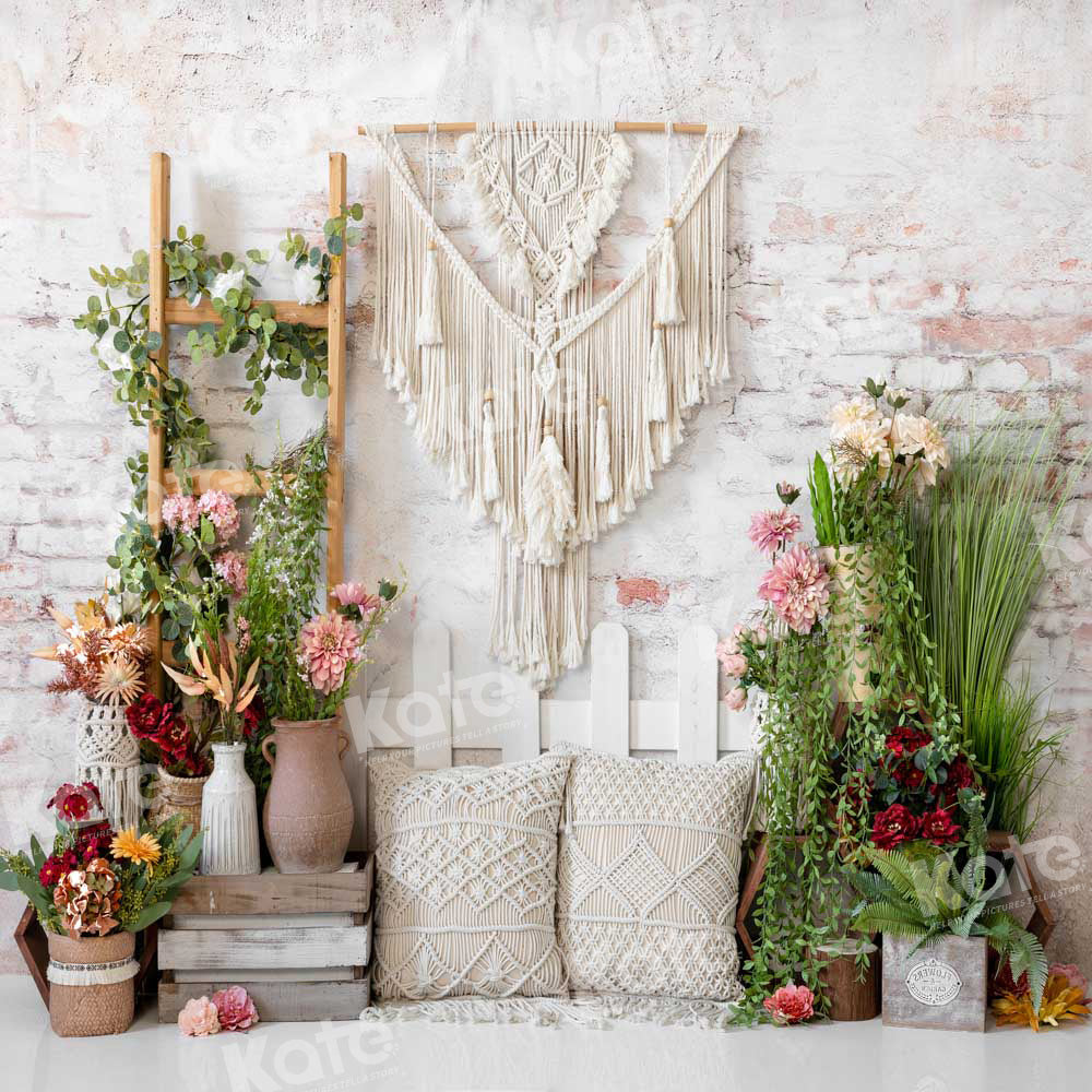 Kate Fleurs Boho Printemps Fête des mères Toile de fond conçue par Emetselch - Kate Backdrop FR