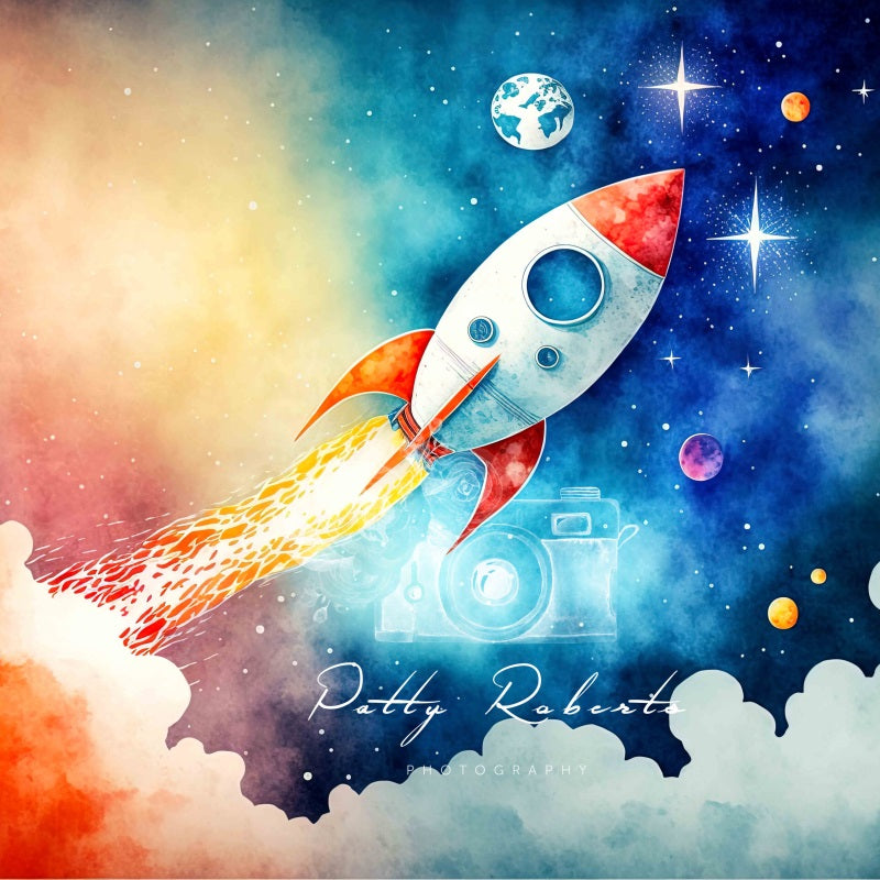 Kate Mission spatiale Garçon Toile de fond Conçu par Patty Robert - Kate Backdrop FR