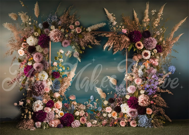 Kate Cadre Beaux-Arts Fleurs Printemps Toile de fond conçue par Mini MakeBelieve - Kate Backdrop FR