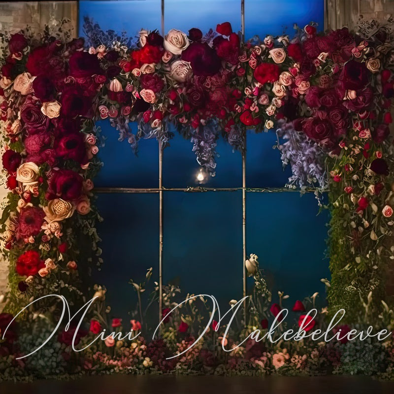 Kate Toile de fond de mur de briques de fleurs d'art Conçu par Mini MakeBelieve - Kate Backdrop FR