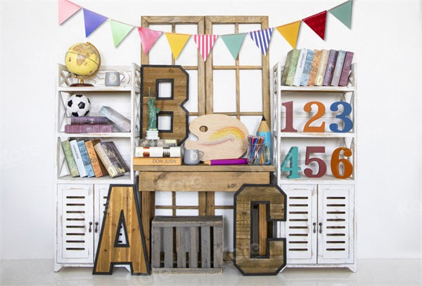 Kate Retour à l'école ABC Tableau blanc Toile de fond pour la photographie - Kate Backdrop FR