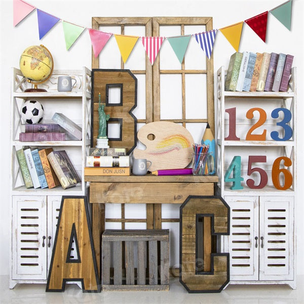 Kate Retour à l'école ABC Tableau blanc Toile de fond pour la photographie - Kate Backdrop FR