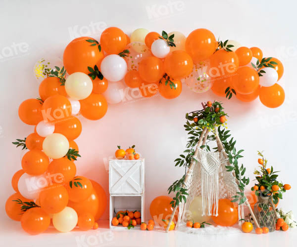 Kate Tropical Tente Ballon Orange Été Toile de fond conçu par Emetselch - Kate Backdrop FR